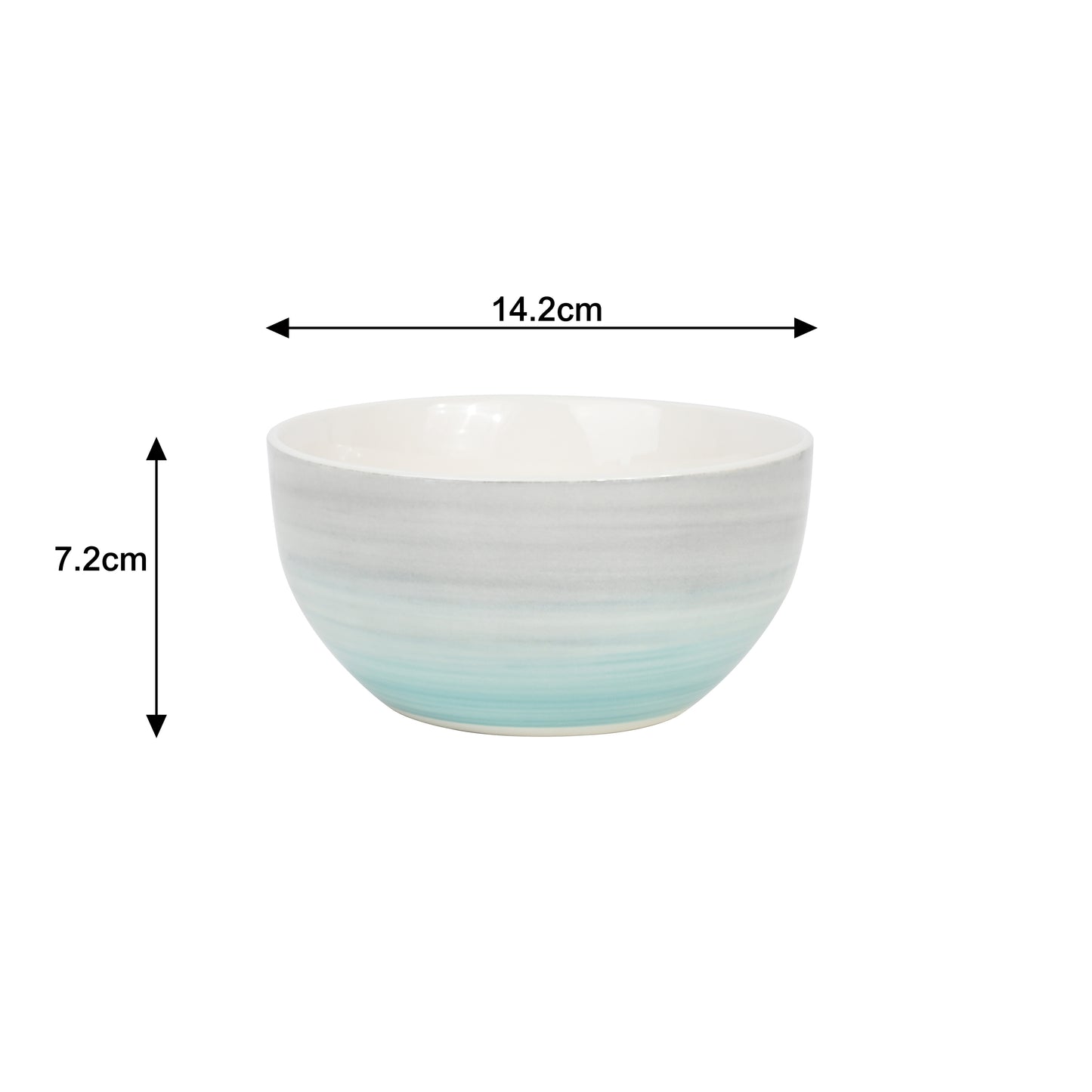 Spinwash Blue & Grey Porcelain Dinnerware Set, 24 Pieces