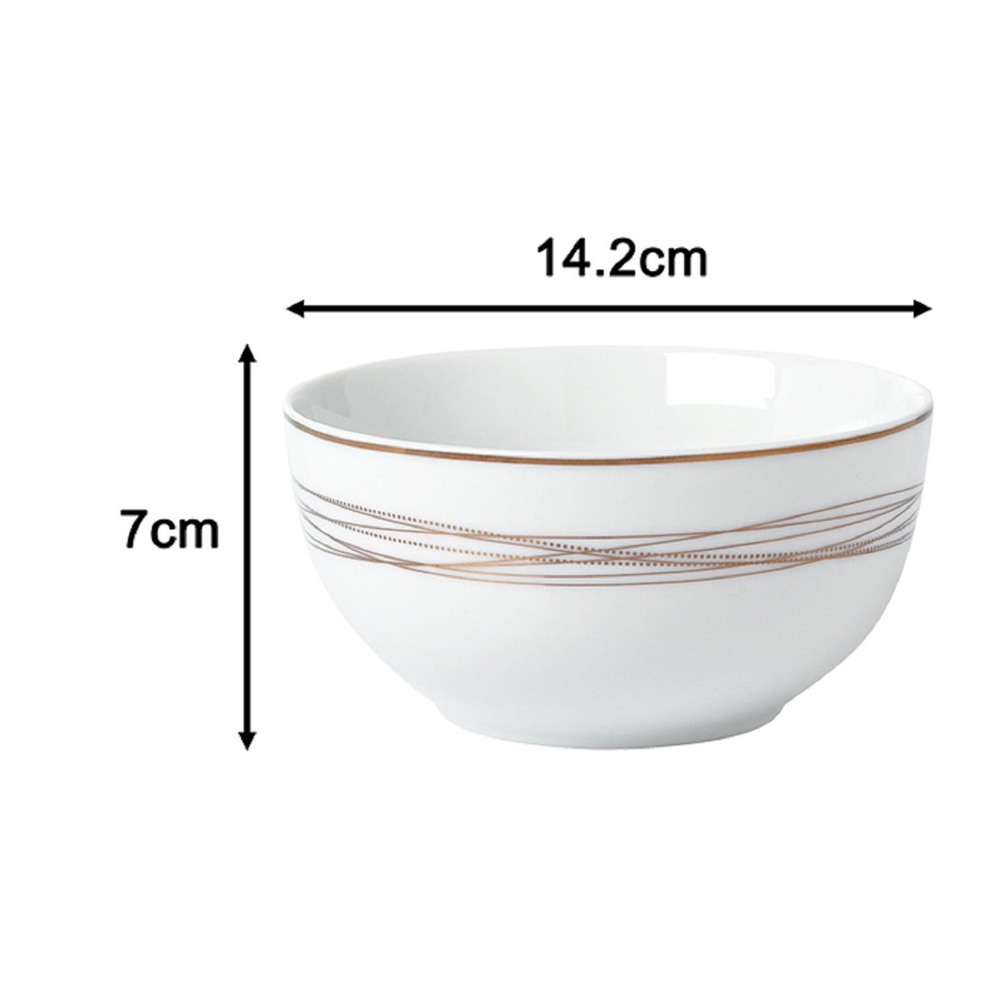 Gold Swirl Xmas Porcelain Dinnerware Set, 12 Pieces