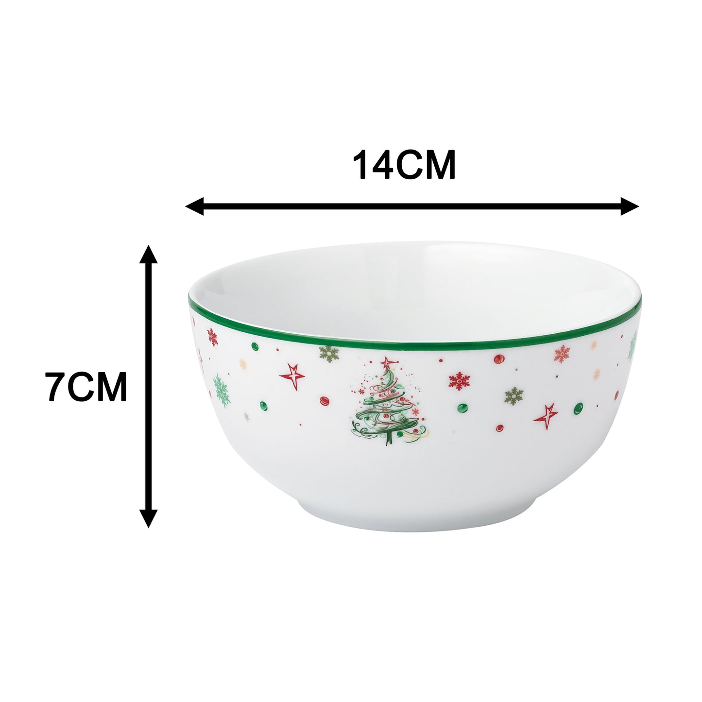 Xmas Tree Porcelain Dinner Set, 12 Pieces