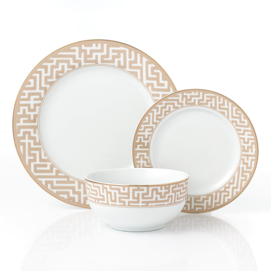 Mosaic Christmas Porcelain Dinner Set, 12 Pieces