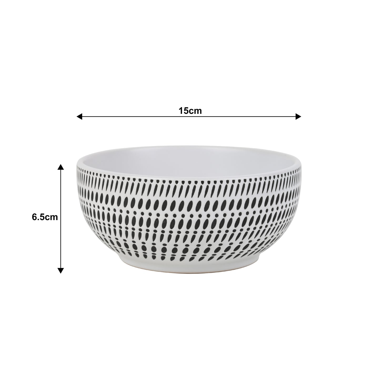 White Pad Print Stoneware Dinner Set, 16 Pieces