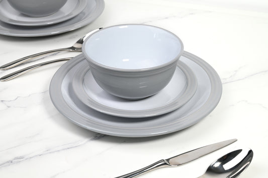Camden Grey Stoneware Dinnerware Set, 16 Pieces