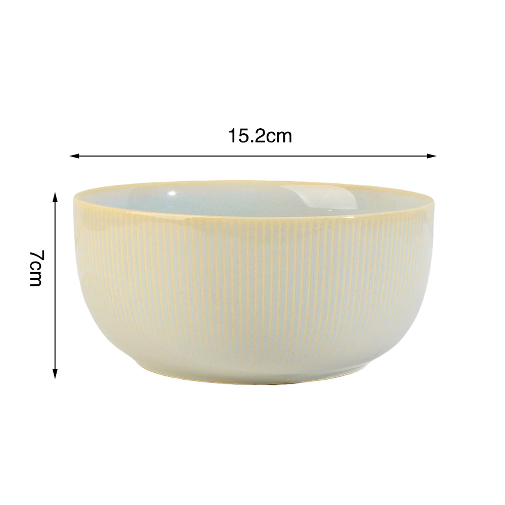 Reactive Glaze Cream Stoneware Dinner Set, 16 Pieces