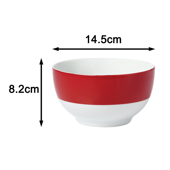 Waterside 24pc Rainbow Band Fun Porcelain Dinnerware Set