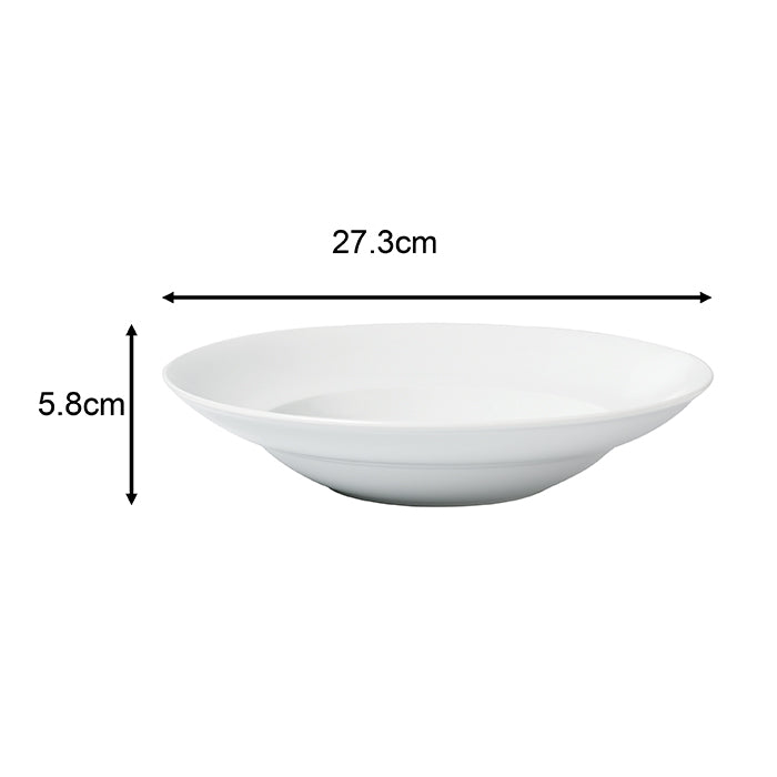 Waterside 4 Piece Large White Pasta Bowls (video attached)