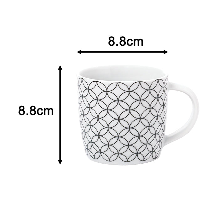 Waterside 16pc Geo Noir Porcelain Dinnerware Set (video attached)