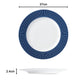 Blue Linear Porcelain Dinnerware Set, 16 Pieces