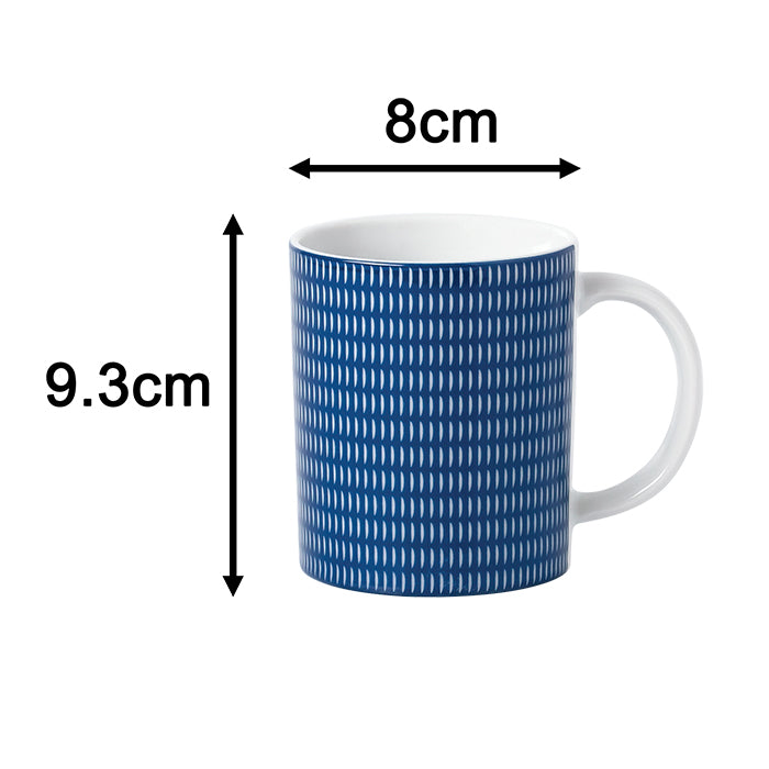 Blue Linear Porcelain Dinnerware Set, 16 Pieces