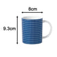 Blue Linear Porcelain Dinnerware Set, 16 Pieces