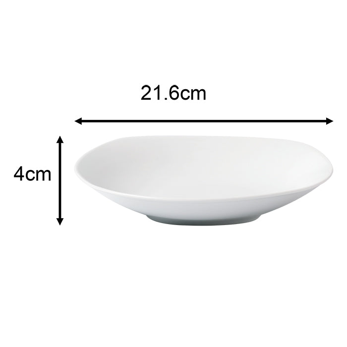 Waterside White Square Porcelain Athena Dinnerware Set, 54 Pieces