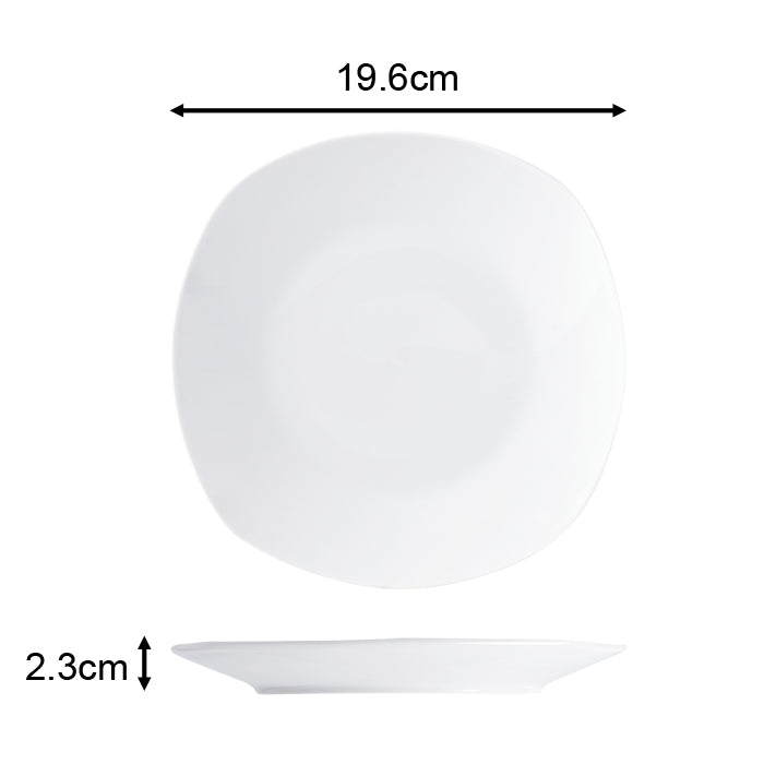 54pc Waterside White Square Porcelain Athena Dinnerware Set (video attached)