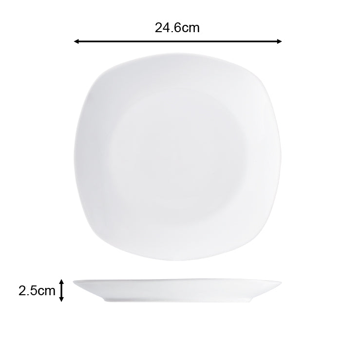 54pc Waterside White Square Porcelain Athena Dinnerware Set (video attached)