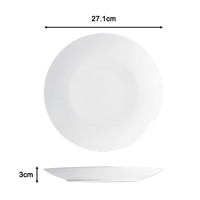 60pc Waterside White Coupe Porcelain Dinner Set (video attached)
