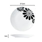 Black & White Kira Porcelain Dinnerware Set, 16 Pieces