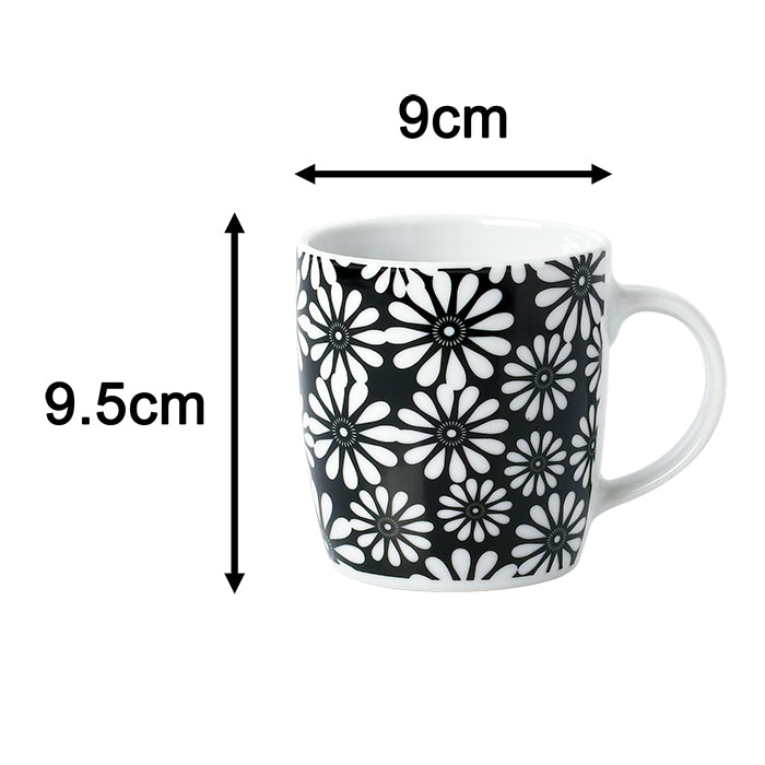 Black & White Kira Porcelain Dinnerware Set, 16 Pieces