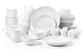 Waterside White Coupe Porcelain Dinnerware Set, 42 Pieces