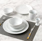 Waterside White Coupe Porcelain Dinnerware Set, 42 Pieces
