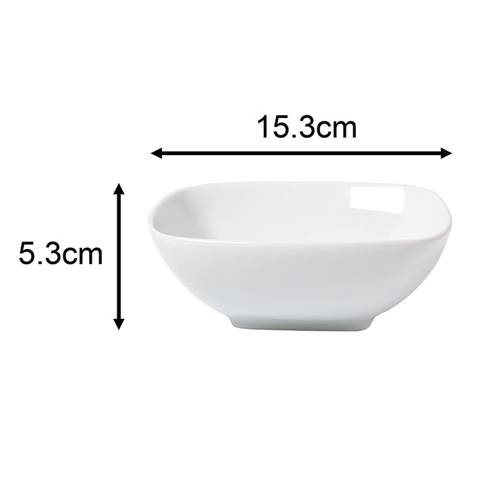 White Porcelain Square Dinnerware Set, 42 Pieces