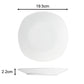 White Porcelain Square Dinnerware Set, 42 Pieces
