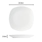 White Porcelain Square Dinnerware Set, 42 Pieces