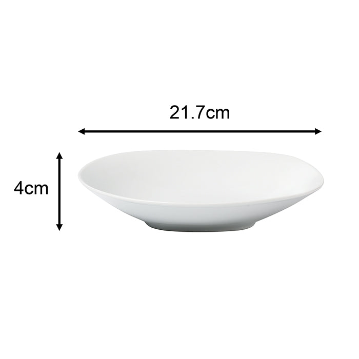 White Porcelain Square Dinnerware Set, 42 Pieces