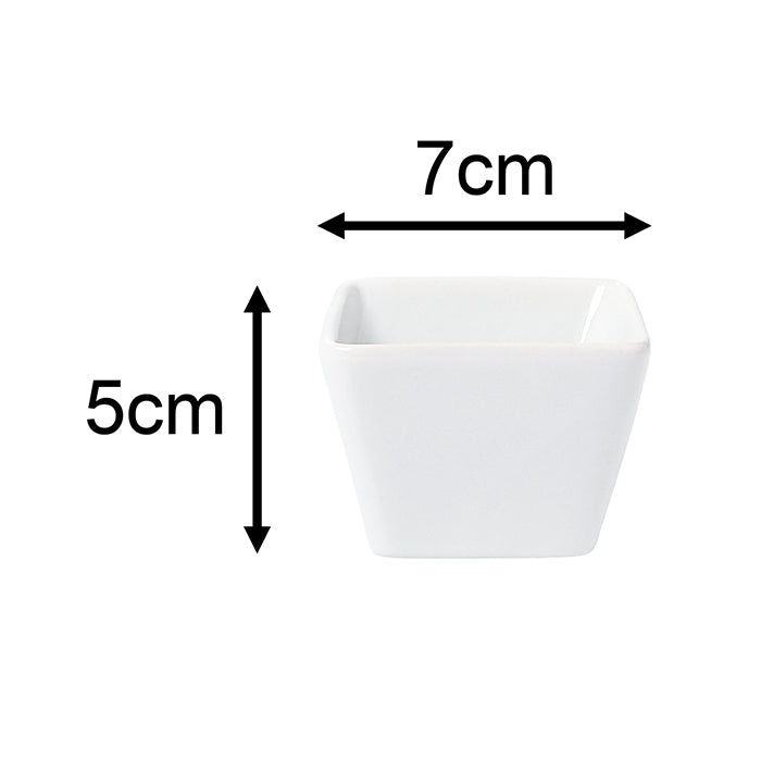 White Porcelain Square Dinnerware Set, 42 Pieces