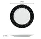 12PC Black Star with Plat Rim Dinner Set
