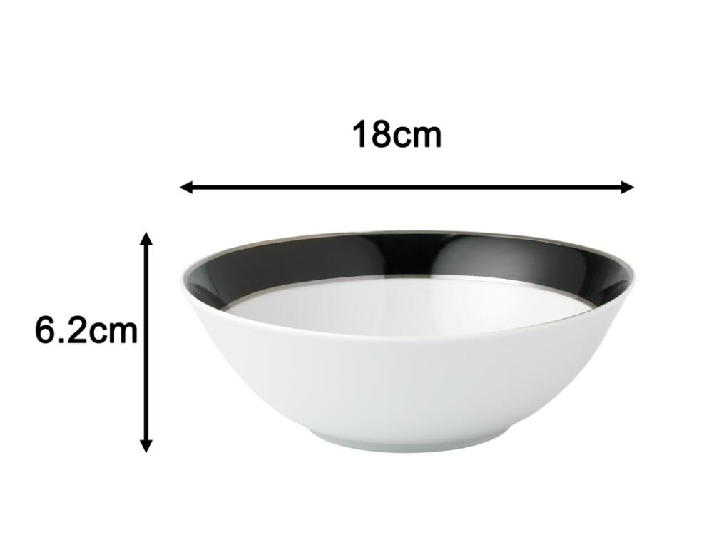 Waterside 12pc Black Star with Platinum Rim Dinner Set