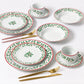 Holly Christmas Porcelain Dinnerware Set, 20 Pieces