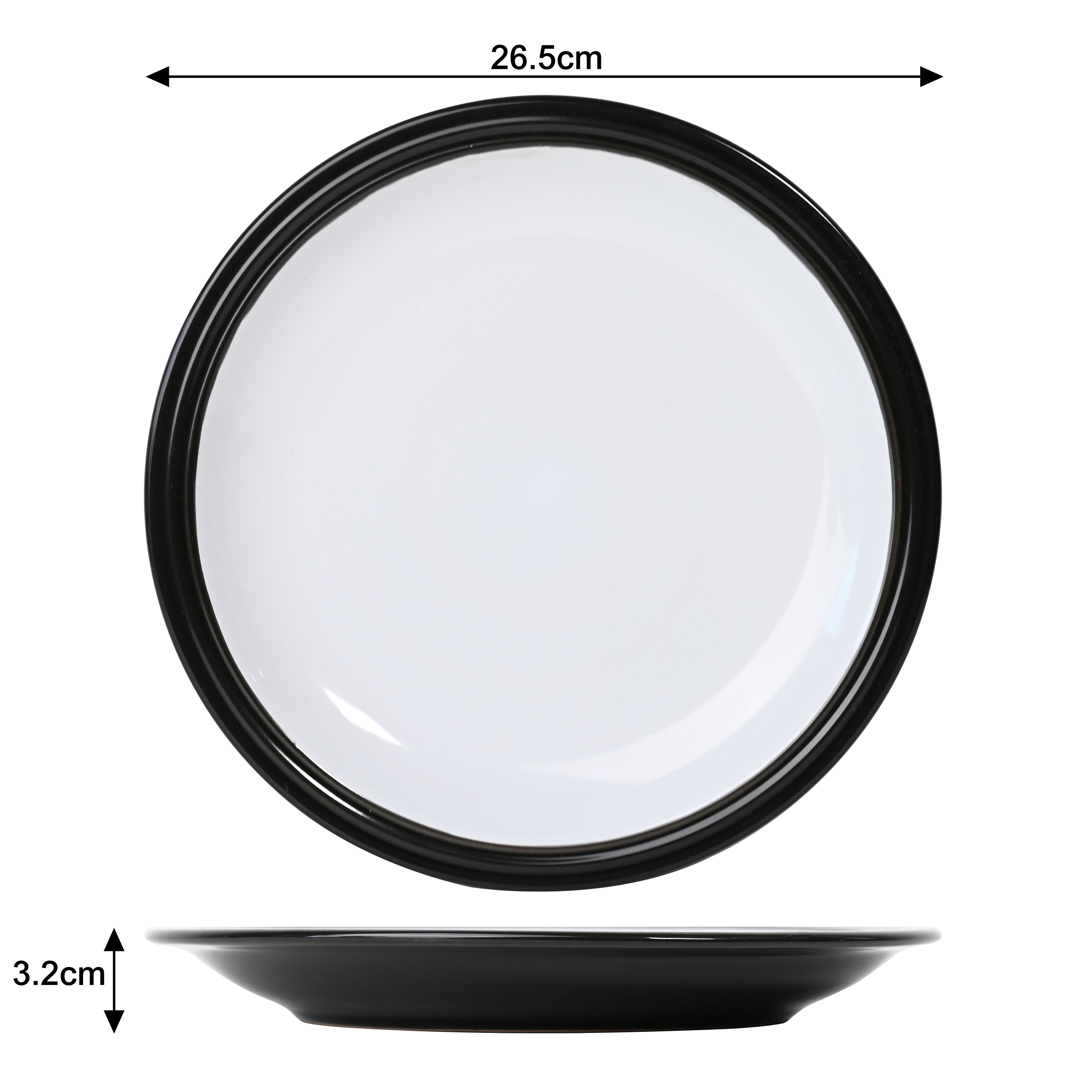 Waterside 16pc Camden Black Stoneware Dinnerware Set