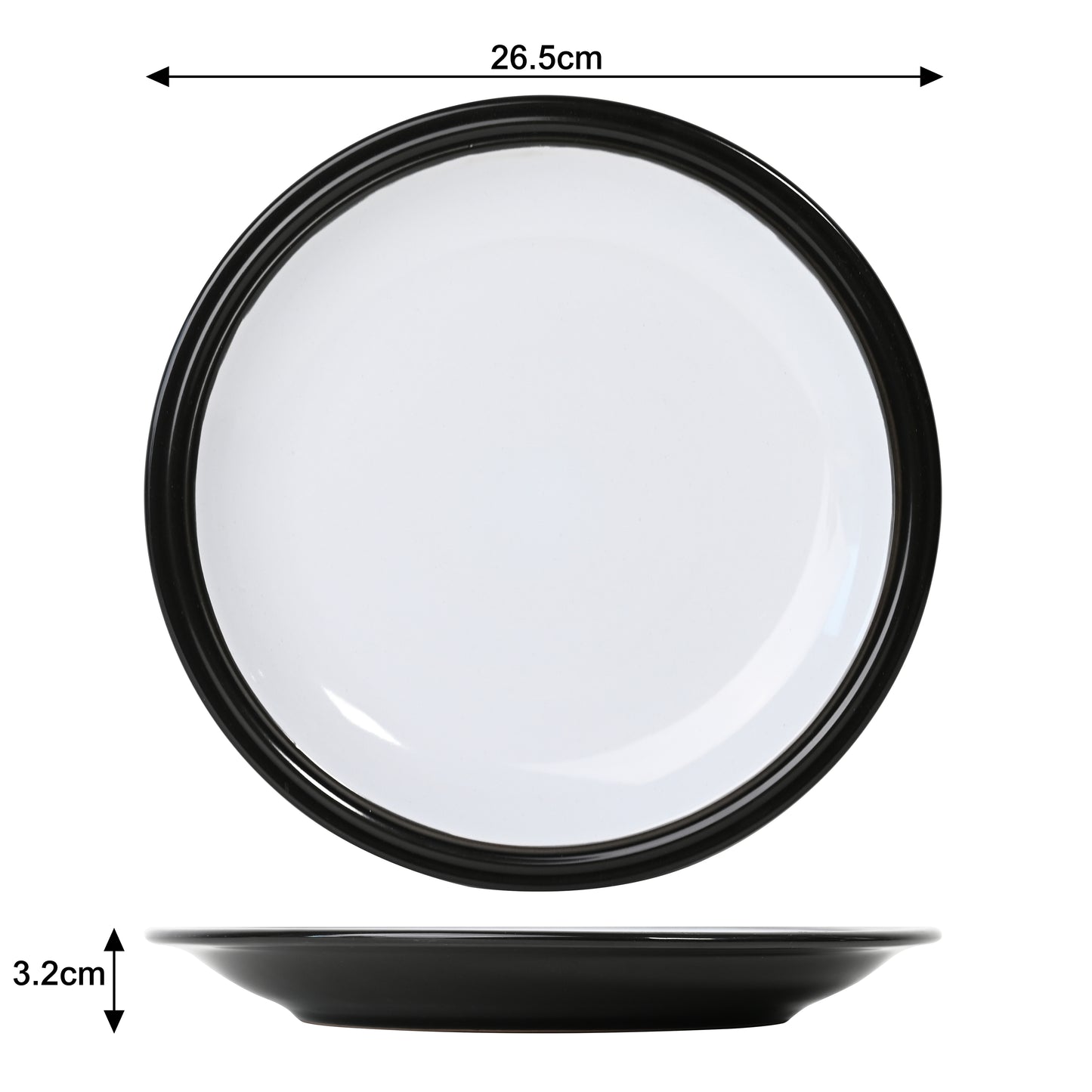 Camden Black Stoneware Dinnerware Set, 16 Pieces