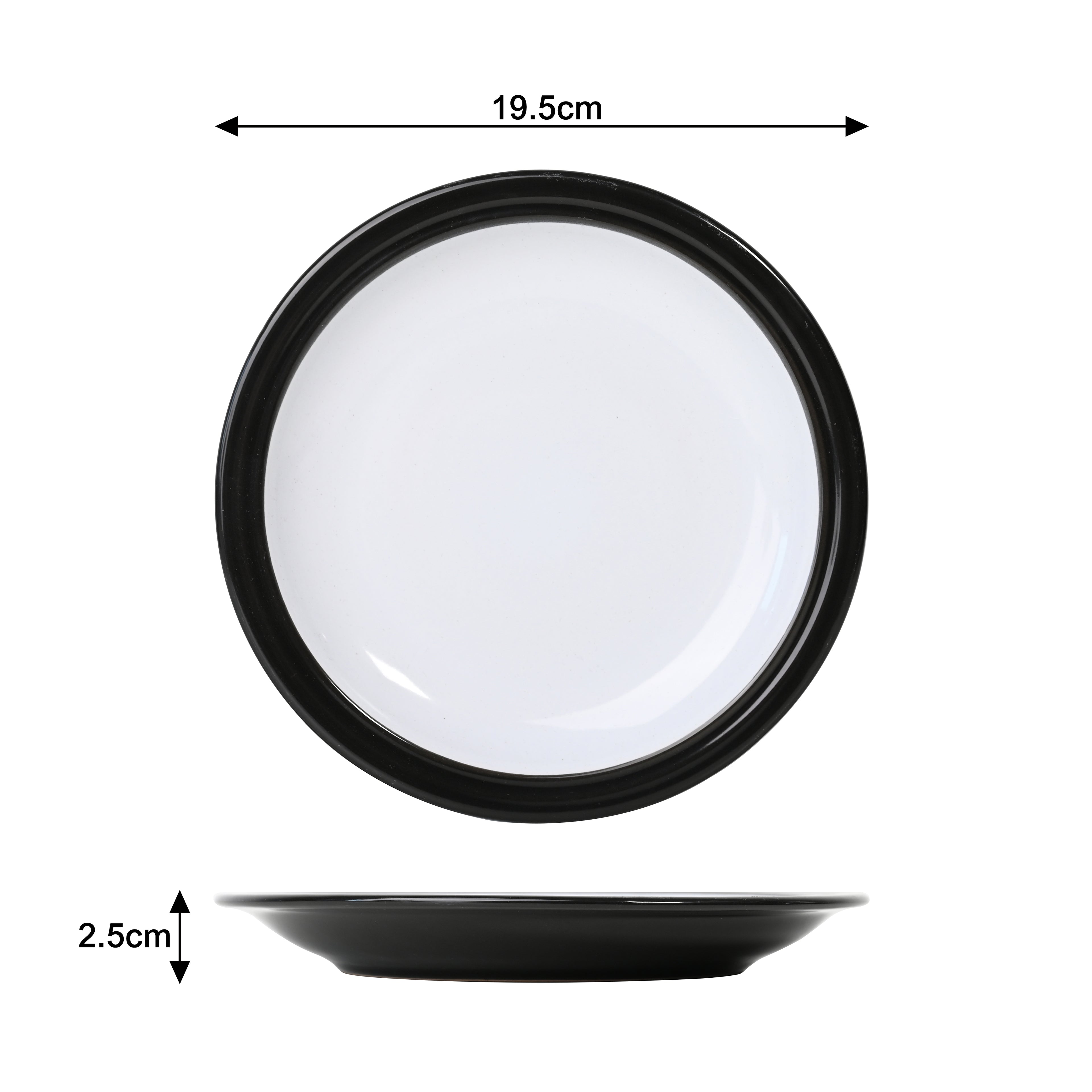 Waterside 16pc Camden Black Stoneware Dinnerware Set