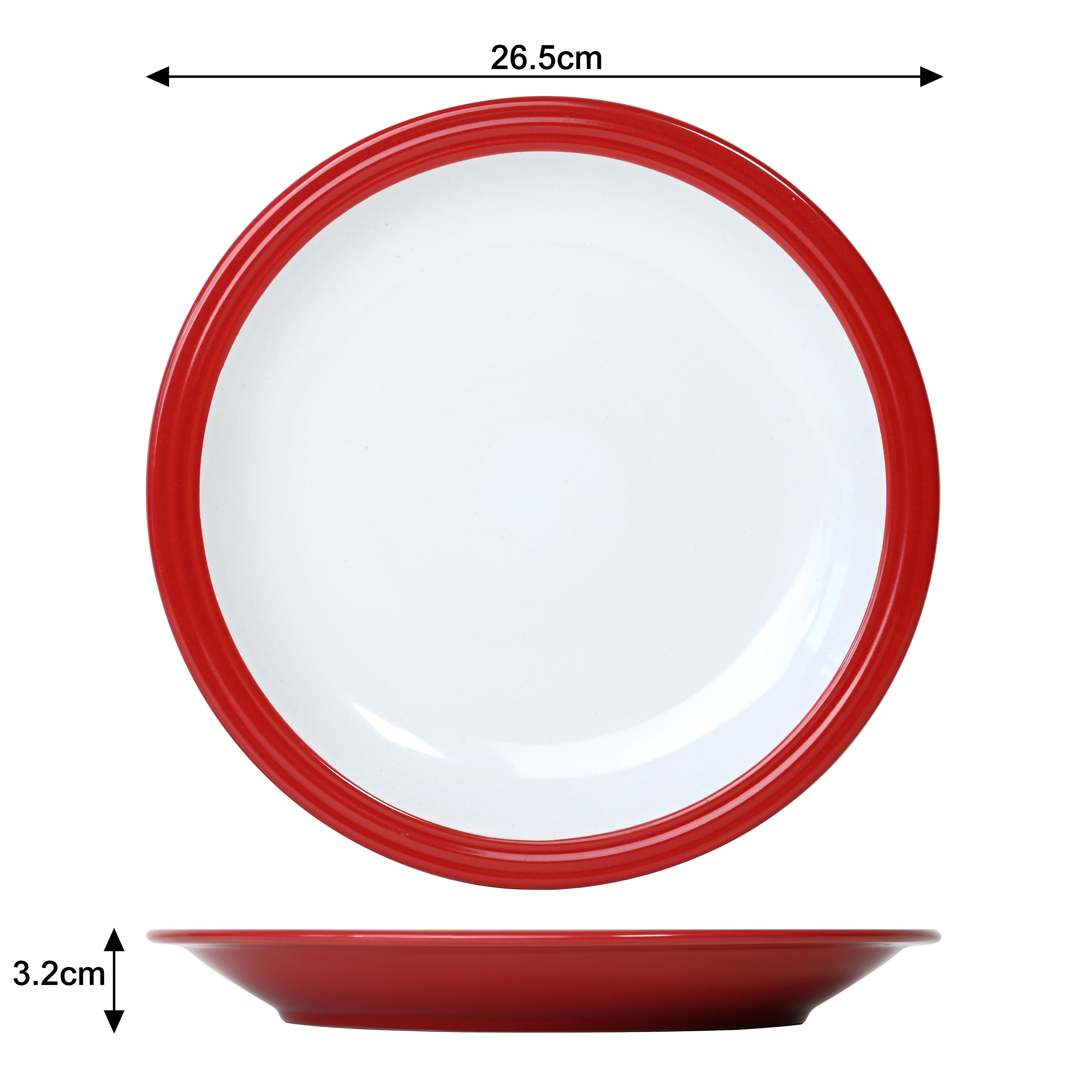 Waterside 16pc Camden Red Stoneware Dinnerware Set