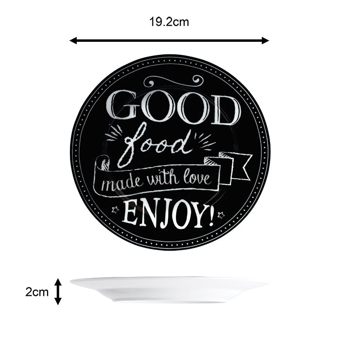 Good Food - made with love Porcelain Dinnerware Set, 16 Pieces