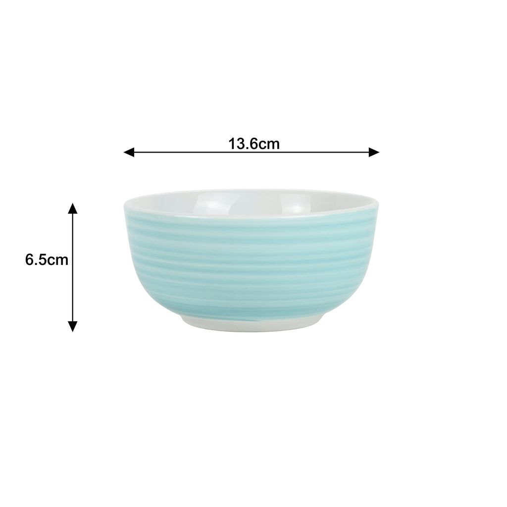 Waterside 16pc Spinwash Aqua Blue Porcelain Dinnerware Set