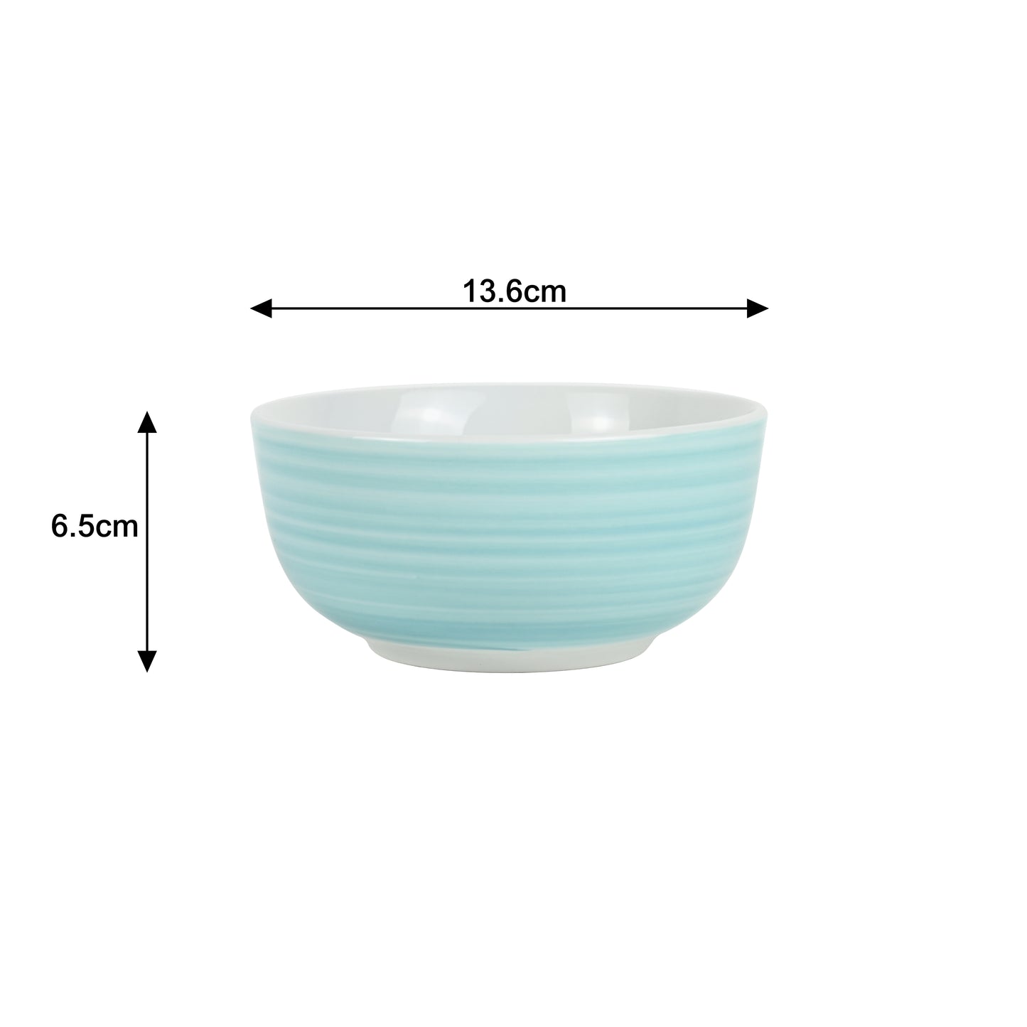 Spinwash Aqua Blue Porcelain Dinnerware Set, 16 Pieces