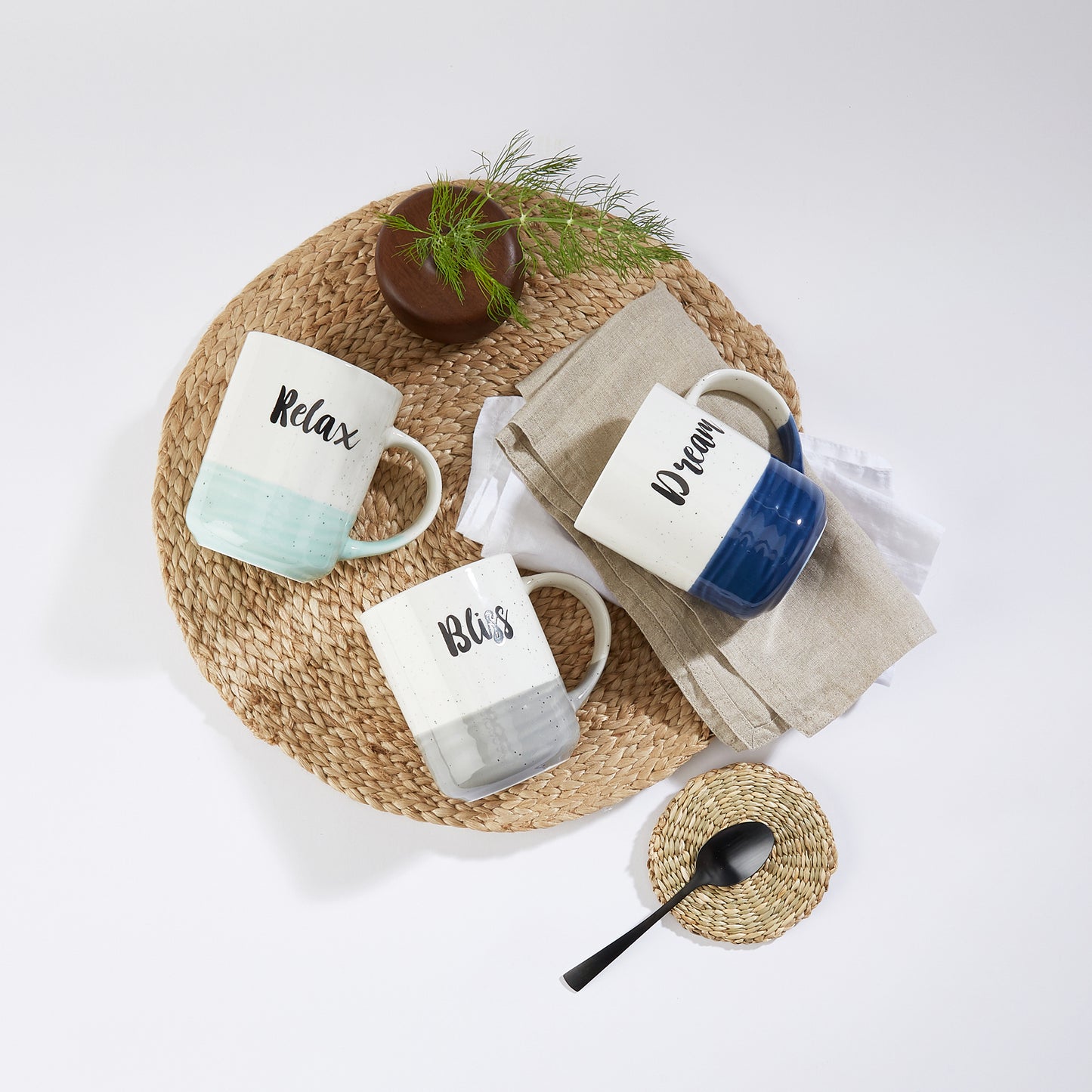 6pc Slogan Dipped Mugs