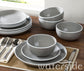 Waterside Grey Stoneware Dinnerware Set, 12 Pieces