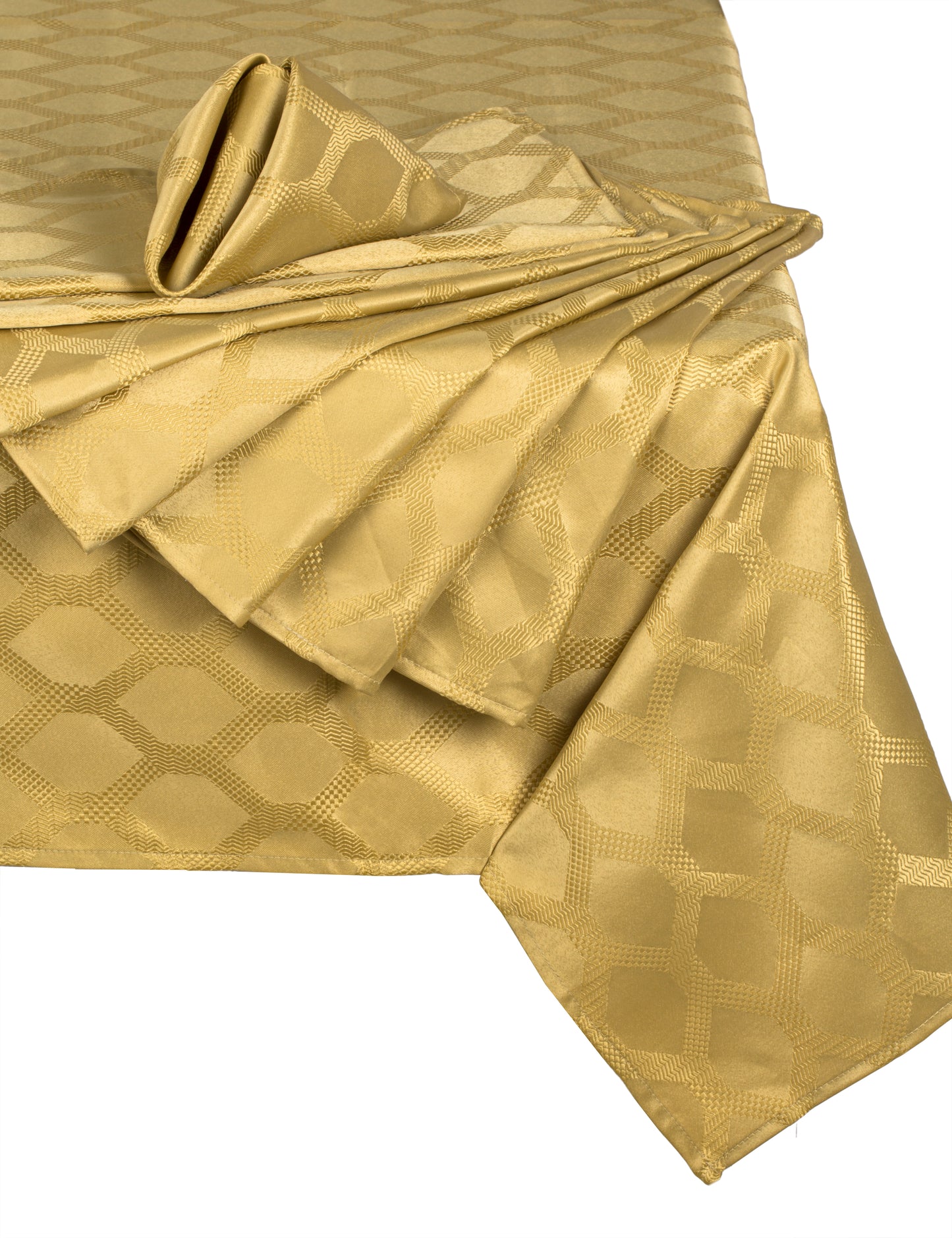 9pc GOLD Geo Table Linen Set