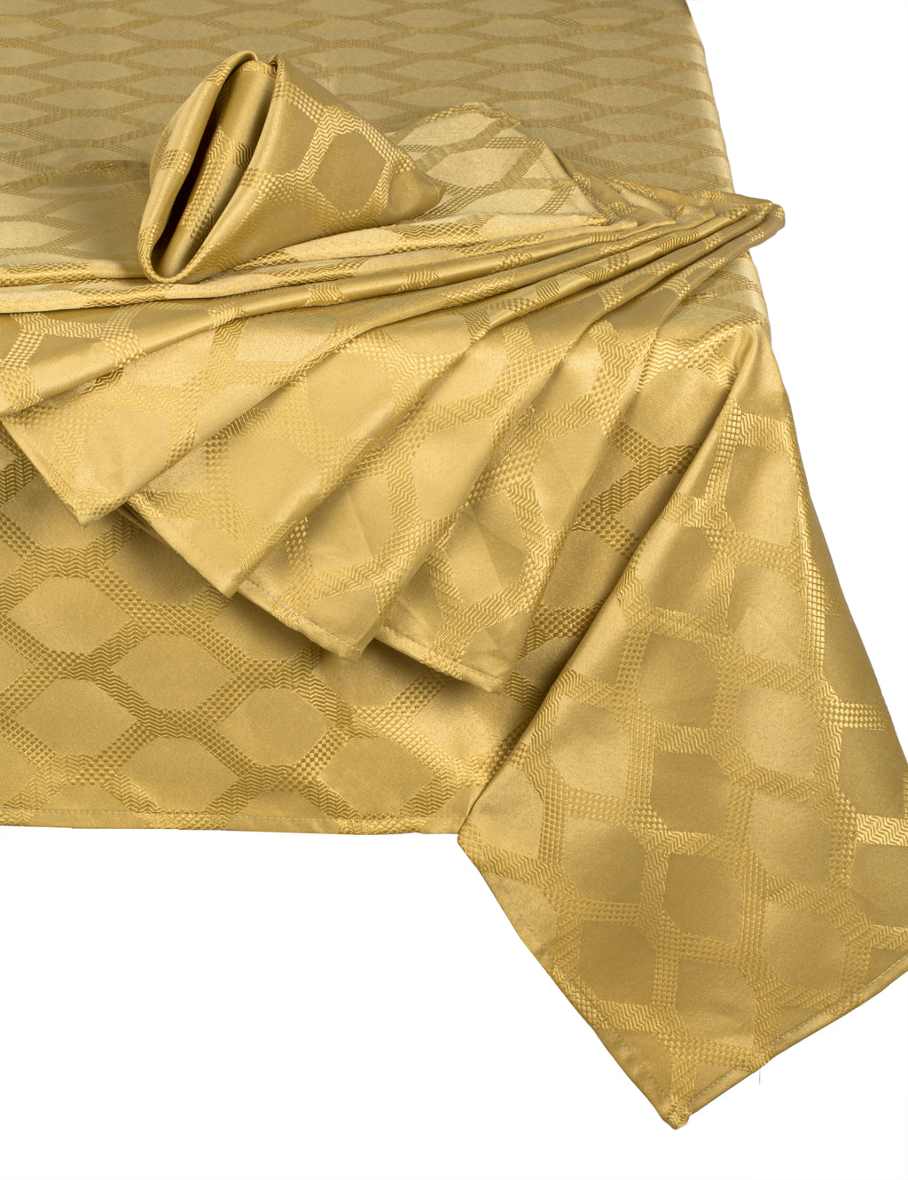 Waterside 9pc GOLD Geo Table Linen Set