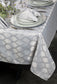 9pc SILVER Geo Table Linen Set
