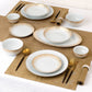 Gold Sparkle Christmas Porcelain Dinnerware Set, 50 Pieces