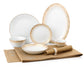 Gold Sparkle Christmas Porcelain Dinnerware Set, 50 Pieces