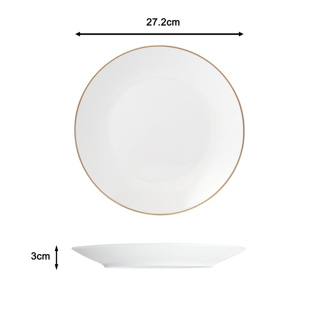 50pc Waterside GOLD Sparkle Porcelain Dinnerware Set (video attached)