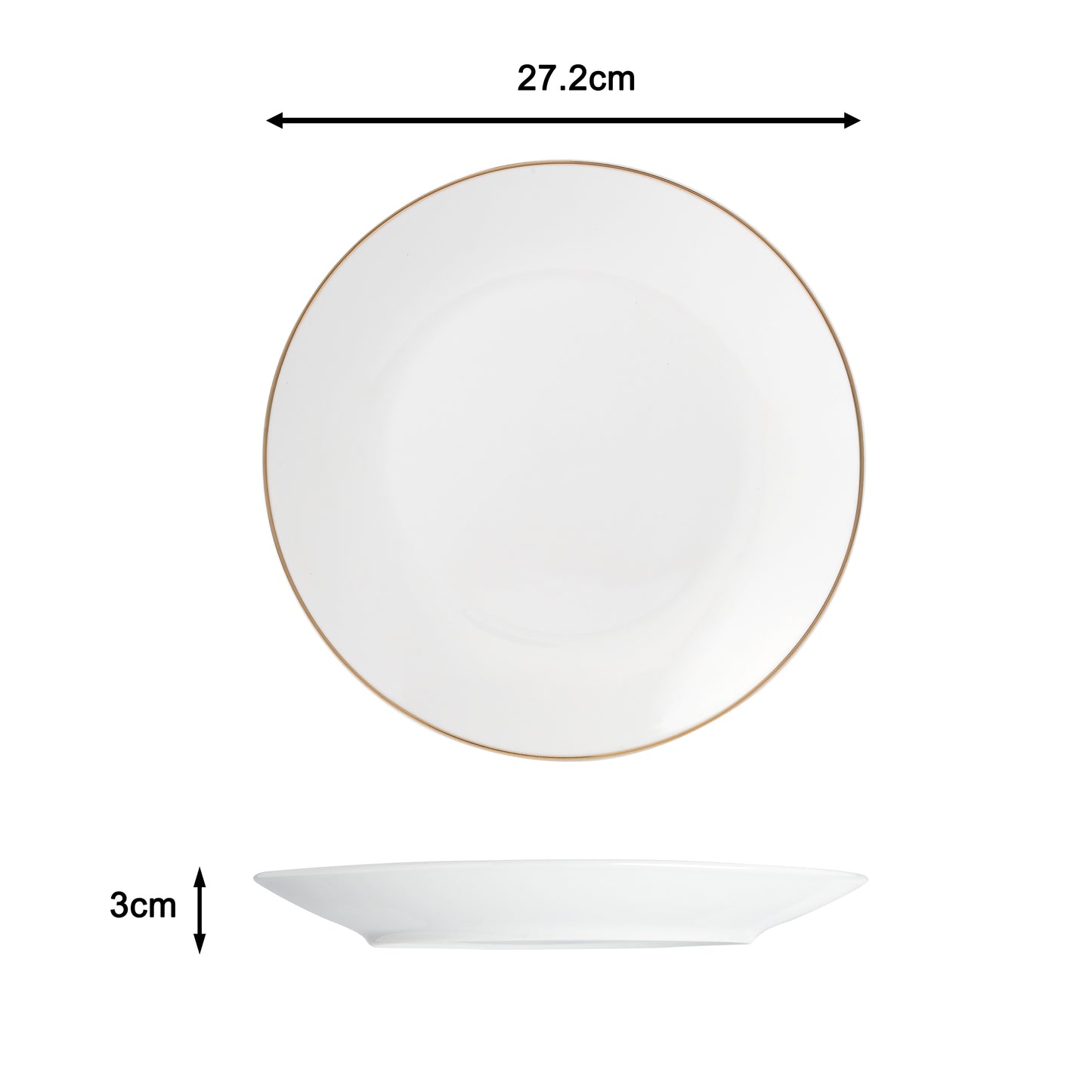 Gold Sparkle Christmas Porcelain Dinnerware Set, 50 Pieces