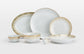 Gold Sparkle Christmas Porcelain Dinnerware Set, 50 Pieces