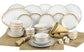 Gold Sparkle Christmas Porcelain Dinnerware Set, 50 Pieces