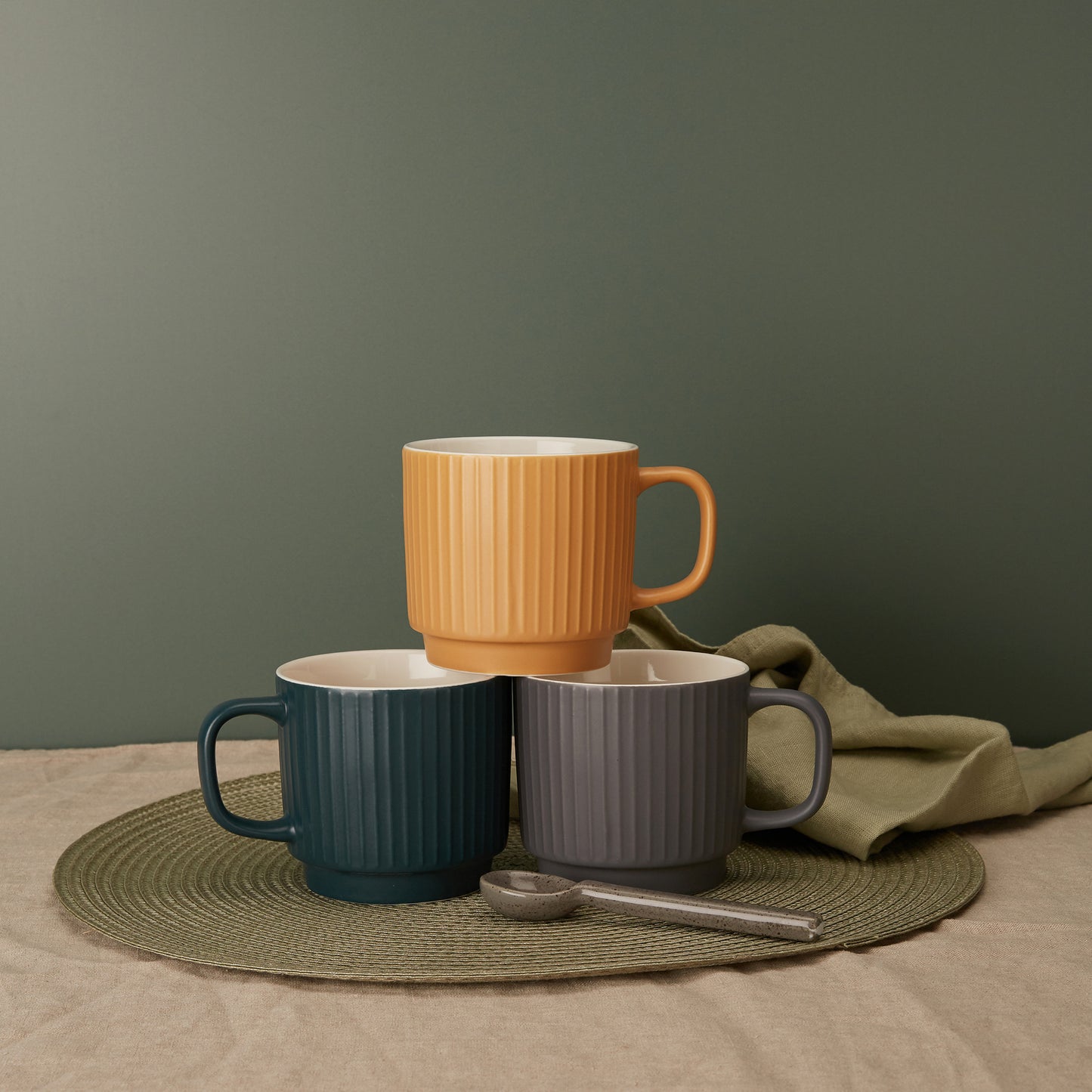 6pc Sanctuary Textured Mugs