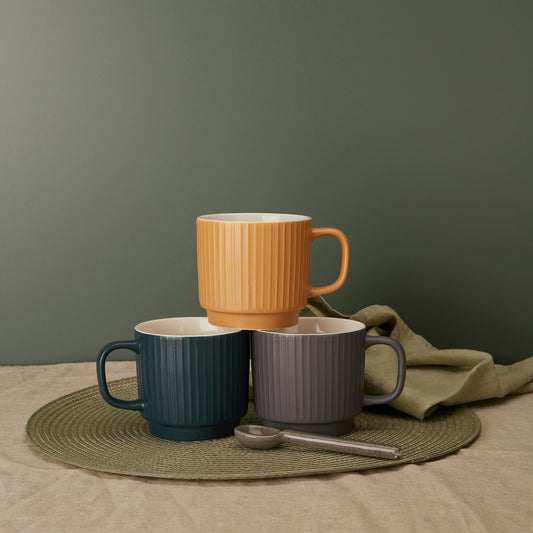 6pc Sanctuary Textured Mugs