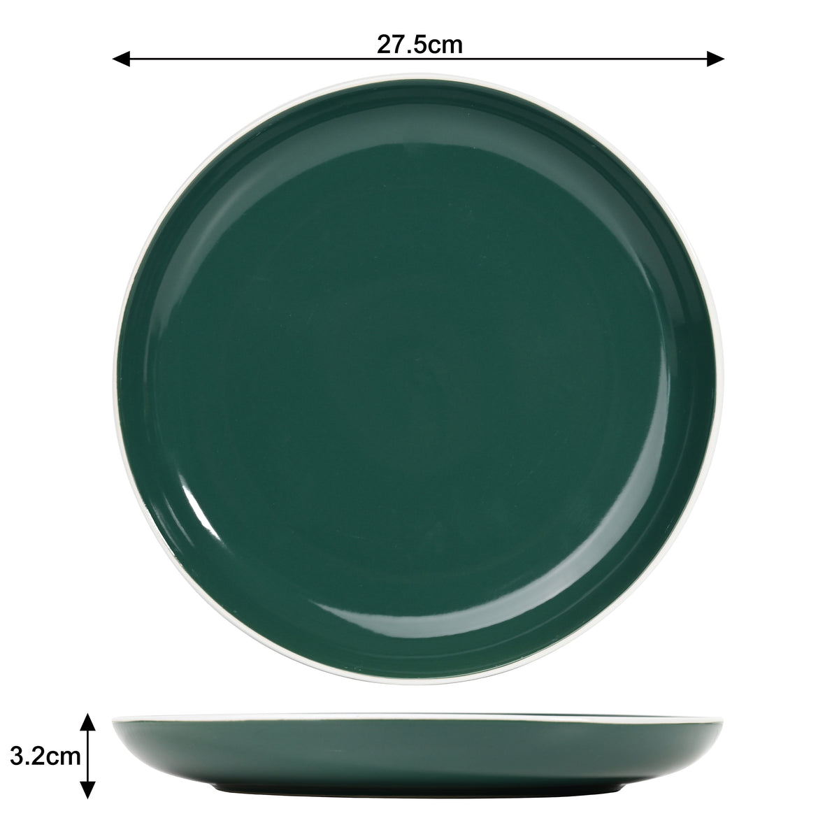 Waterside 12pc Emerald Green Stoneware Dinnerware Set (video attached)